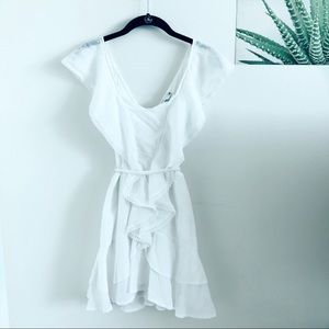 LUSH White Frilly Summer Dress